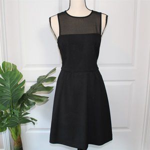 Banana Republic mesh panel black dress